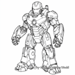 Coloring Pages of Iron Man with Avengers 4
