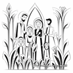 Coloring Pages of the Passion Week Starting with Palm Sunday 2