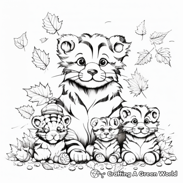 Tiger Family Coloring Pages - Free & Printable!