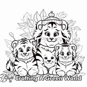 Tiger Family Coloring Pages - Free & Printable!
