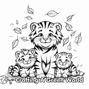 Tiger Family Coloring Pages - Free & Printable!