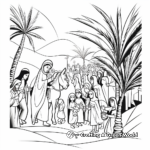 Coloring Pages Showing Palm Sunday Processions 1
