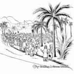 Coloring Pages Showing Palm Sunday Processions 3