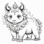 Complex Unicorn Panda Coloring Pages for Adults 2