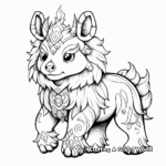 Complex Unicorn Panda Coloring Pages for Adults 3
