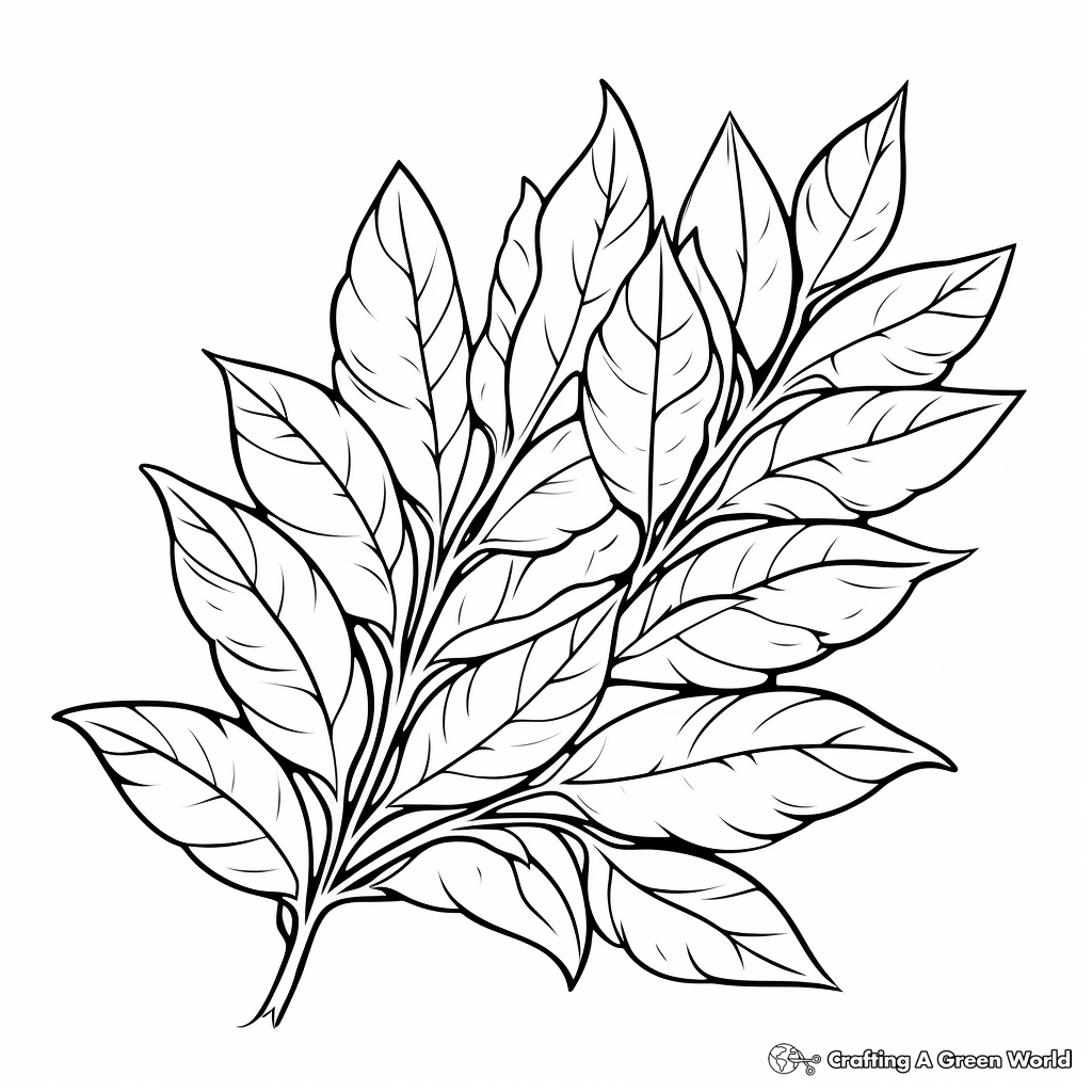 Coniferous Pine Leaf Coloring Pages 2