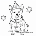 Costumed Shiba Inu in Festive Themes Coloring Pages 2