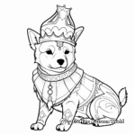 Costumed Shiba Inu in Festive Themes Coloring Pages 4