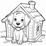 Cosy Wooden Dog House Coloring Pages 4