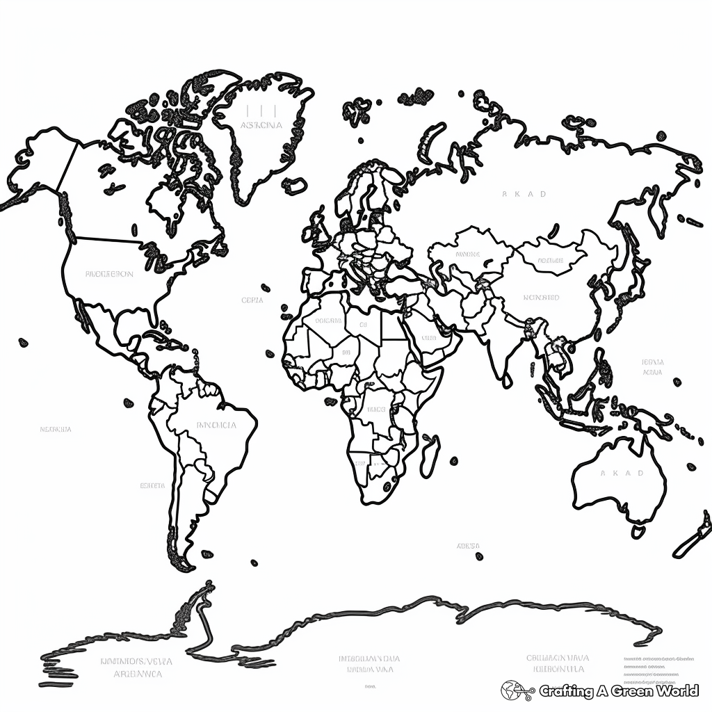 Country Map Coloring Pages: Learn about Nations 4