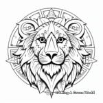 Creative Lion Mandala Coloring Pages 1