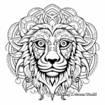 Creative Lion Mandala Coloring Pages 3