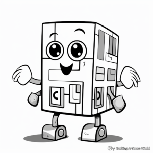 Creative Numberblock Two Coloring Pages 1
