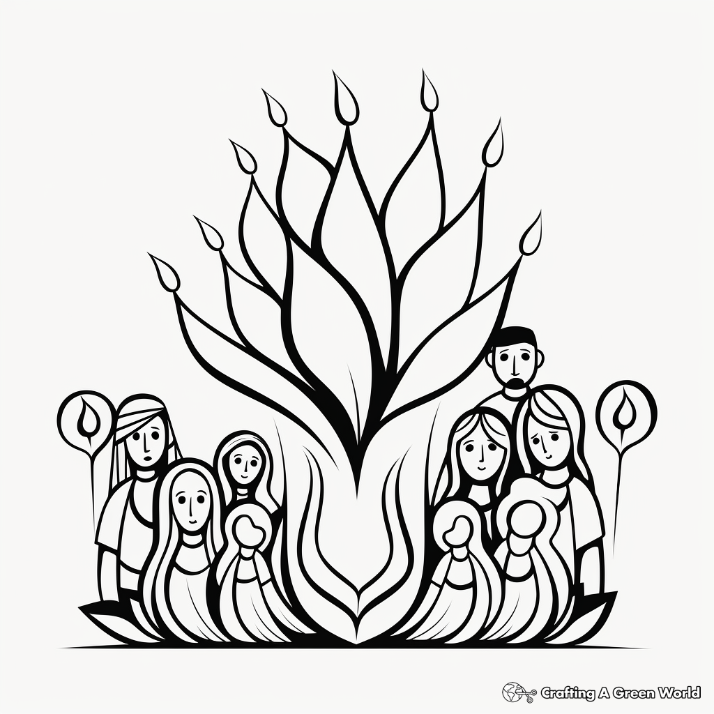 Creative Pentecost Flame Coloring Pages 3