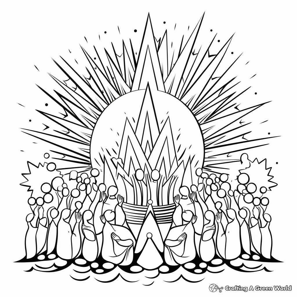 Creative Pentecost Flame Coloring Pages 4