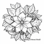Creative Poinsettia Garland Coloring Pages 1