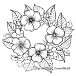Creative Poinsettia Garland Coloring Pages 4