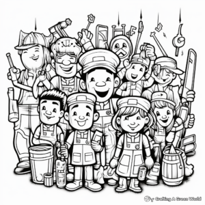 Creative Workers' Tools Coloring Pages 4