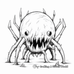 Creepy Clawed Creature Coloring Pages 2