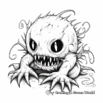 Creepy Clawed Creature Coloring Pages 3