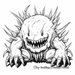 Creepy Clawed Creature Coloring Pages 4