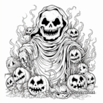 Creepy Ghost Coloring Pages 1
