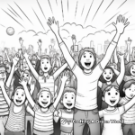 Crowd Cheering at Homecoming Event Coloring Pages 3