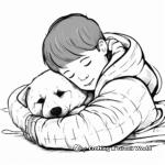 Cuddling Shiba Inus Coloring Pages 3