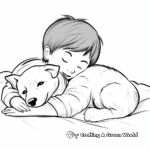 Cuddling Shiba Inus Coloring Pages 4