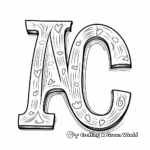 Cursive Style ABC Coloring Pages 1