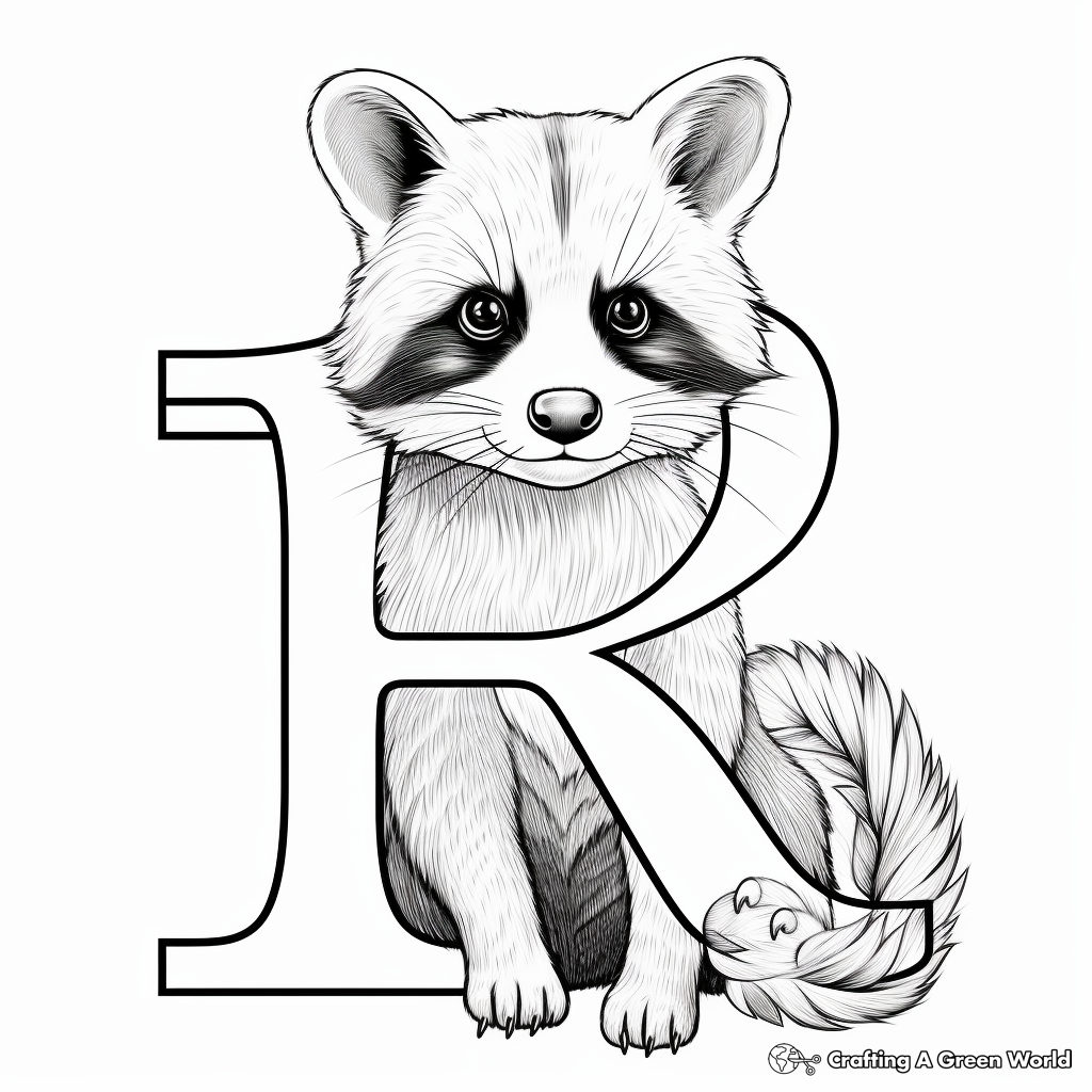 Cute Animals Starting with Letter R Coloring Pages 1