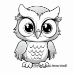 Cute Baby Owl Coloring Pages for Kids 3