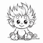 Cute Baby Troll Coloring Pages 4