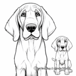 Cute Bloodhound Faces Coloring Pages 4