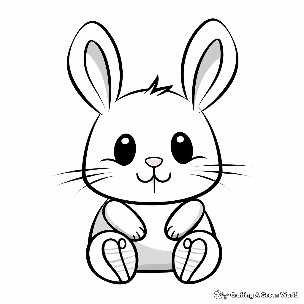 Cute Bunny Rabbit Coloring Pages 2