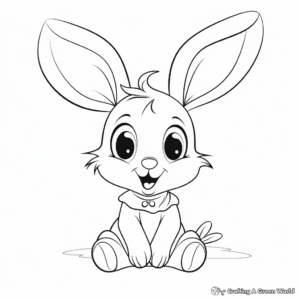 Cute Bunny Rabbit Coloring Pages 3