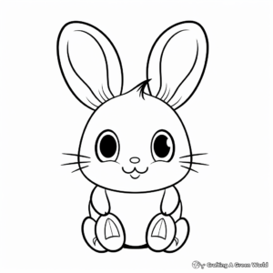 Cute Bunny Rabbit Coloring Pages 4