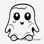 Cute Cartoon Ghost Coloring Pages 1