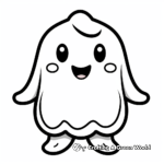 Cute Cartoon Ghost Coloring Pages 2