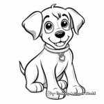Cute Cartoon Rottweiler Puppy Coloring Pages 2