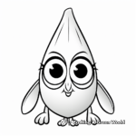Cute Cartoon Squid Coloring Pages 1