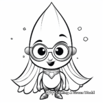 Cute Cartoon Squid Coloring Pages 2