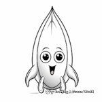Cute Cartoon Squid Coloring Pages 3