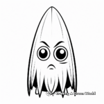 Cute Cartoon Squid Coloring Pages 4