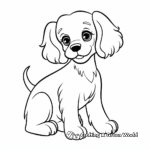 Cute Cavalier King Charles Spaniel Coloring Pages 2