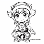 Cute Christmas Elf Coloring Pages 3