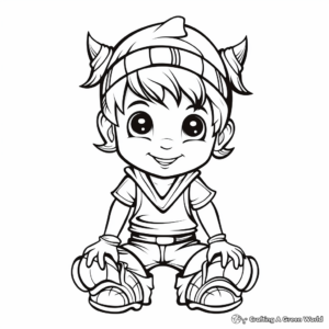 Cute Christmas Elf Coloring Pages 4