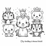 Cute Circus Animal Parade Coloring Pages 2