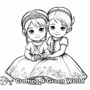Elsa And Anna Coloring Pages - Free &amp; Printable!