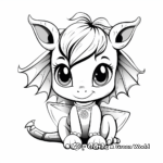 Cute Girl Dragon Coloring Pages 1
